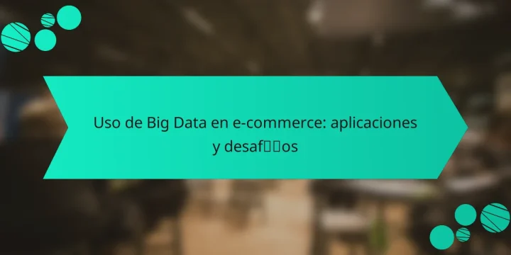 Uso de Big Data en e-commerce: aplicaciones y desafíos